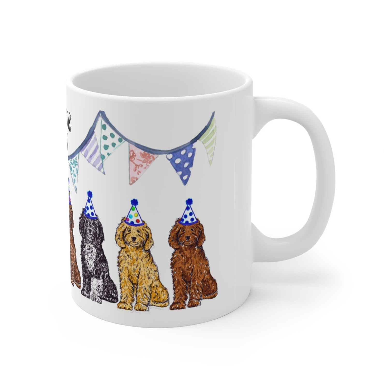 Fun Doodle Party Coffee Mug Custom Goldendoodle Mug Doodle Mug Etsy