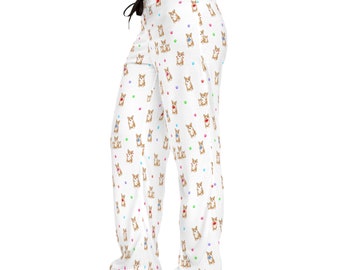 Custom Corgi Dog Women's Pajama Pants Dog Mom Gifts Corgi Mom Pajama Pant Christmas Gift