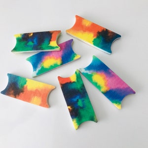 Style File Comfy Tye Dye Nail Files Original Design Files Manicure Wedding Shower Favor Bridesmaids Teen Girls Mini Nailfile DIY Nail Care