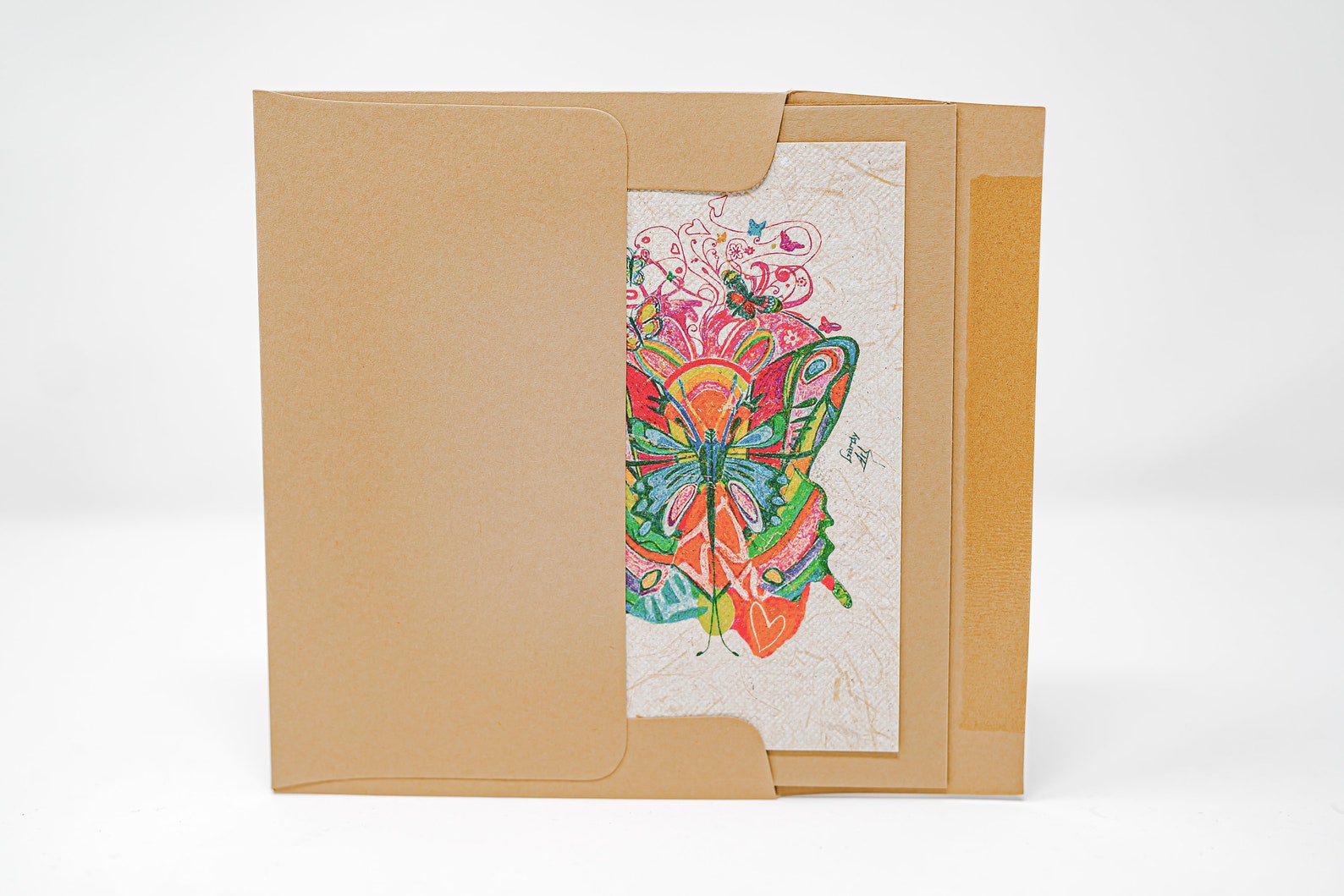 5 Butterfly Greeting Cards: Student Artwork on Handmade Paper From ...