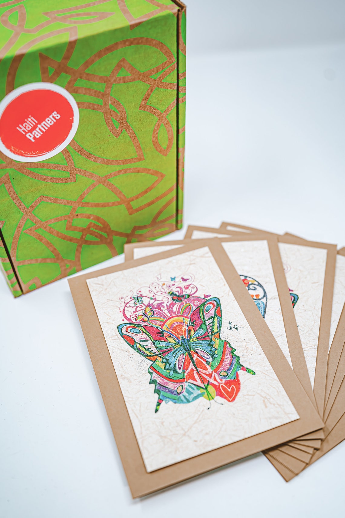 5 Butterfly Greeting Cards: Student Artwork on Handmade Paper From ...
