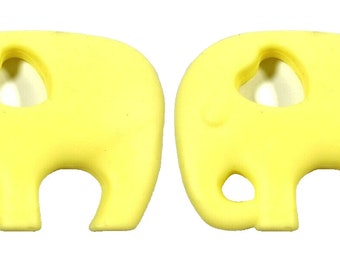 Lil' Jumbl BPA Free Baby Teething Elephant Toy TR001 Yellow LOT OF 2
