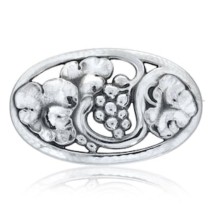 Georg Jensen Sterling Silver #117 B Early Grape Motif Brooch