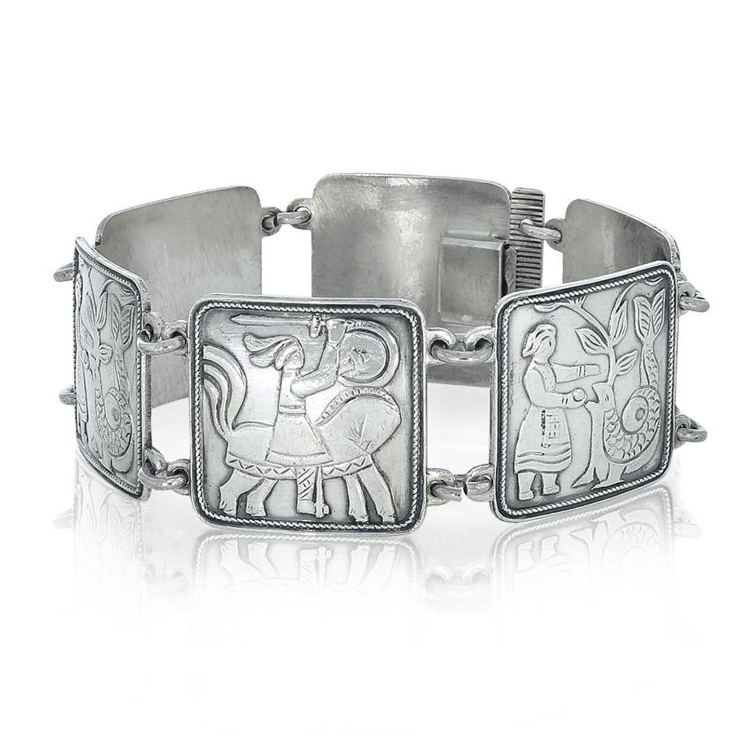 ヴィンテージ！Silver Smoky Crystal Wavyブレスレット ヴィンテージ！Silver Smoky Crystal Wavyブレスレット ヴィンテージ