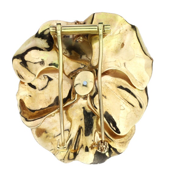 ヴィンテージ 14K イエロー ゴールド 4.25ct トパーズ 彫刻的