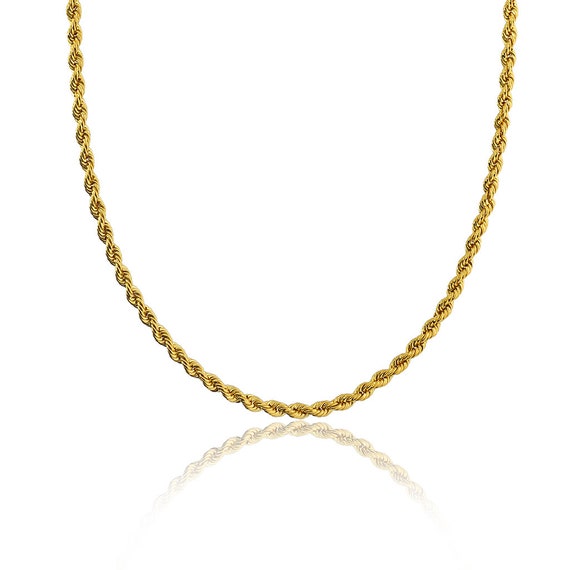 22K Yellow Gold 24 1/4" Solid Rope Necklace