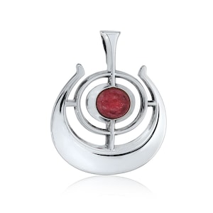 David Andersen & Bjorn Sigurd Ostern Designed 1960&#39;s &quot;Ship of Good Fortune&quot; Thulite Sterling Viking Pendant