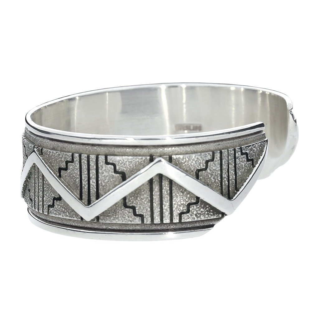 Ray Jay Scott Sterling Silver Vintage Navajo Native American Cuff