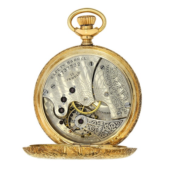 1890年製ウォルサム 14K 6秒ハンターケース シーサイド懐中時計