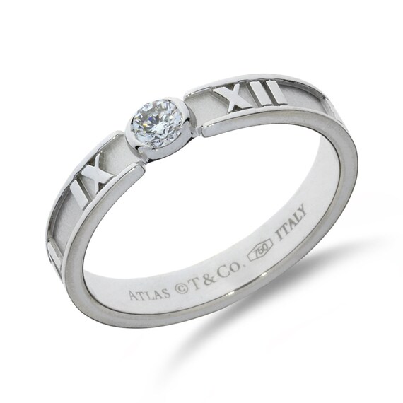 Tiffany & Co. 18K White Gold Atlas Diamond Ring - image 1