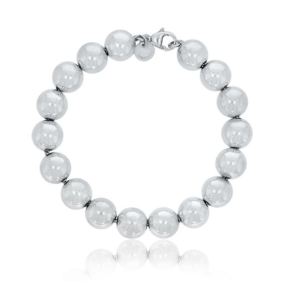 Envy Silver Double Layer Beaded Bracelet with Grey Clover - Renee's