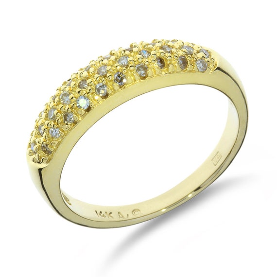 14K Yellow Gold .31ctw Diamond Pave Band