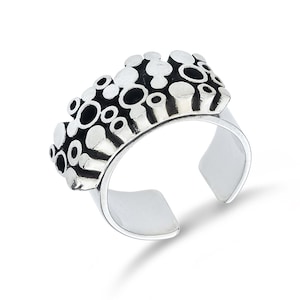Marianne Berg for David Andersen 1960&#39;s Uni Circles Modernist Sterling Ring