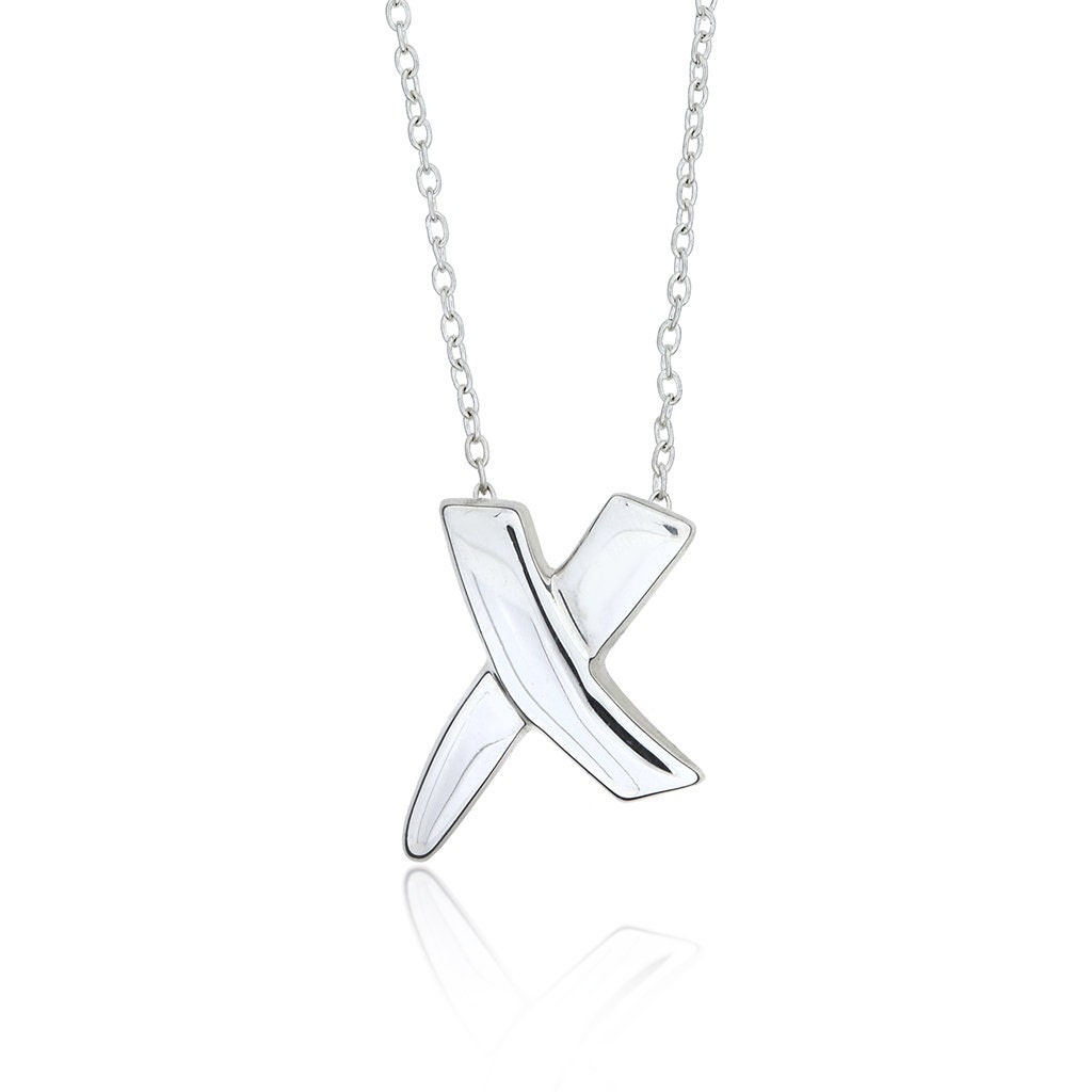 Tiffany Co Sterling Silver Paloma Picasso Graffiti X 16 Necklace Etsy