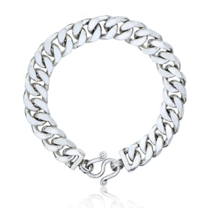 Sterling Silver 7 1/2&quot; Heavy Curb Link Bracelet