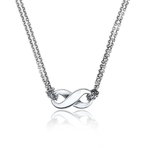Tiffany & Co. Sterling Silver Infinity Pendant 16" Necklace