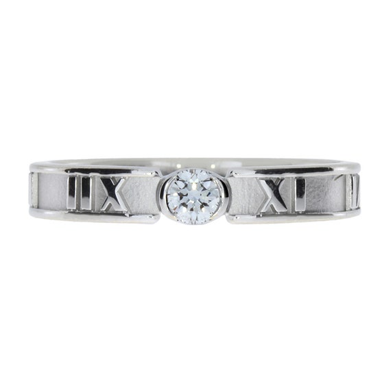 Tiffany & Co. 18K White Gold Atlas Diamond Ring - image 3