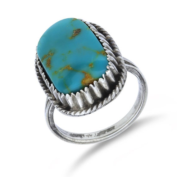 Buy Blue Turquoise Ring, 925 Sterlig Silver Ring, Handmade Ring, Women Ring,  Dainty Ring, Designer Ring, Beautiful Ring, Birthday Gift, Present, Online  in India - Etsy