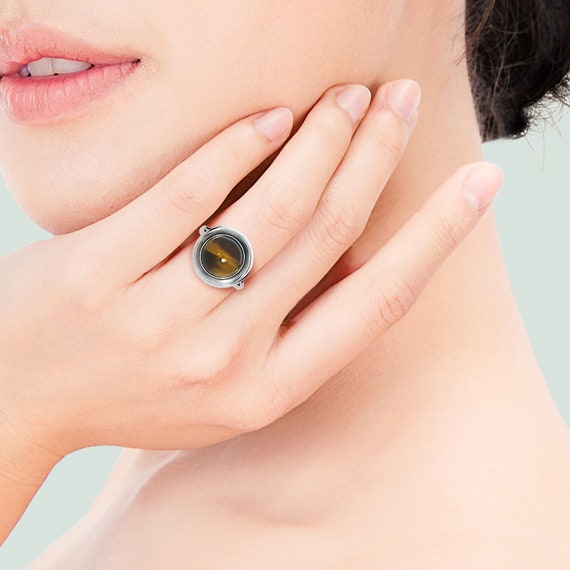 Niels Erik From Vintage Denmark Modernist Tigers Eye Concentric