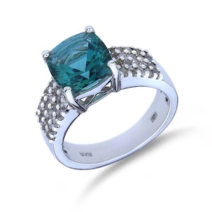 Sterling Silver Fluorite and Topaz Ring