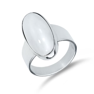 Niels Erik From 1950's Denmark Modernist Oval Sterling Silver Ring