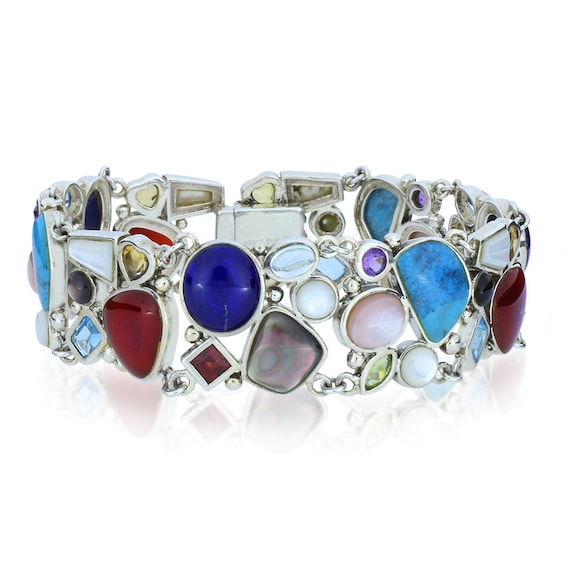 Sterling Gemstone Bracelet - image 1