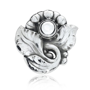 Georg Jensen Denmark Sterling Silver #71 Floral Brooch