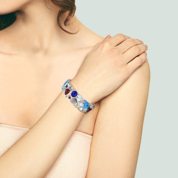 Sterling Gemstone Bracelet - image 2
