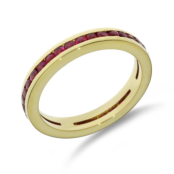 Ruby eternity ring gold clearance