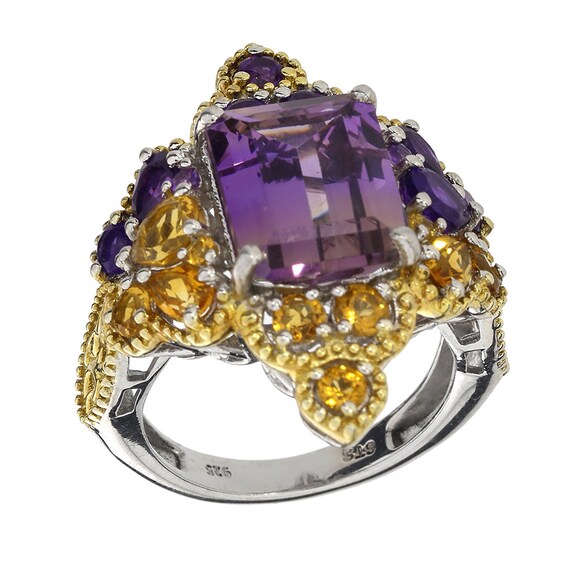 Sterling Silver Ametrine, Amethyst & Citrine Stat… - image 5