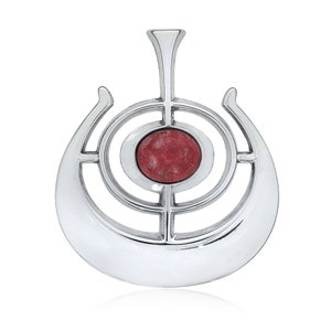 David Andersen & Bjorn Sigurd Ostern Designed &quot;Ship of Good Fortune&quot; Thulite Sterling Viking Pendant