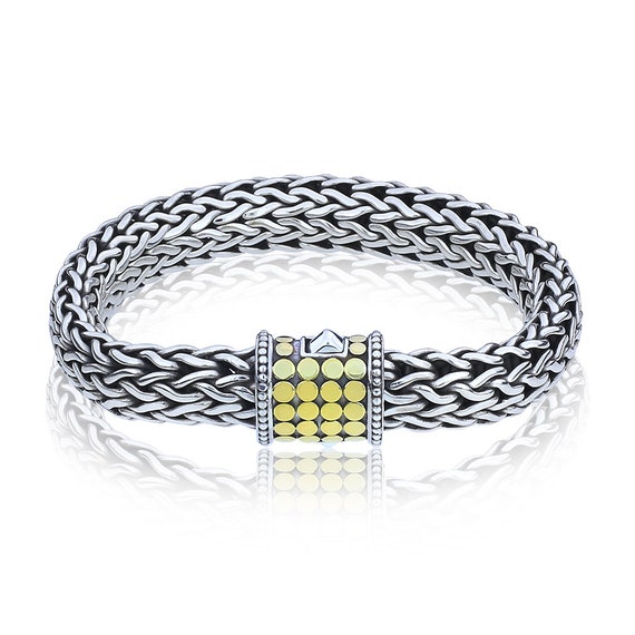 John Hardy 18K Yellow Gold and Sterling Silver Classic Chain Dot