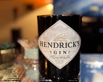 Large Upcycled Hendrick’s Gin Bottle Candle