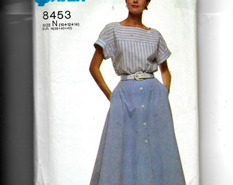 Simplicity Misses' Top and Half-Circle Skirt  Pattern  8453