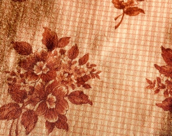 Burgundy Floral Print Fabric