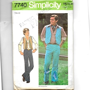 Simplicity Men&#39;s Vest and Pants  Pattern  7740