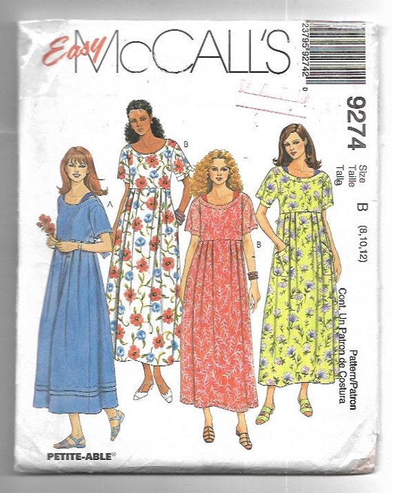 McCall's Misses' Dress and Slip Pattern 9274 | Etsy