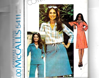 McCall's Misses' Dress or Top, Skirt and Pants  Pattern 5411