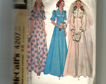 McCall's Misses' and Junior Bride and Bridesmaid Dress Pattern 4207