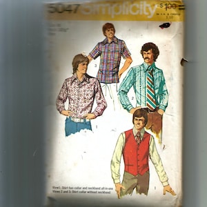 Simplicity Men&#39;s Vest and Set of Shirts Pattern 5047
