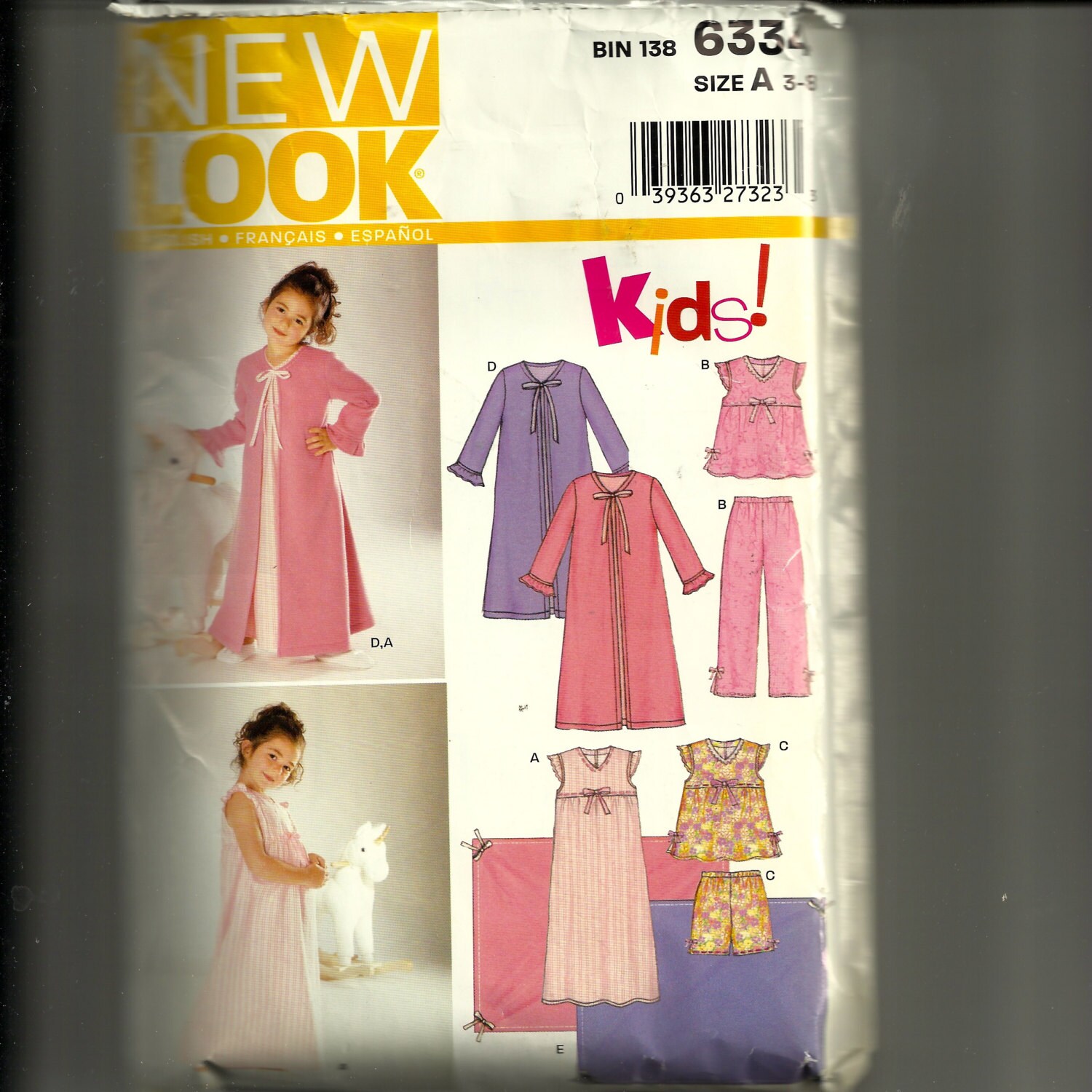 Simplicity Girls' Robe Nightgown and Pajamas Pattern | Etsy