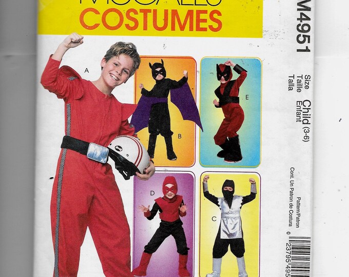 Mccall's Children's and Boys' Costumes Pattern 4951 Etsy