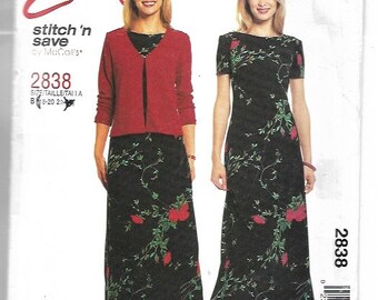 McCall's Misses'/Miss Petite Unlined Jacket and Dress Pattern 2838