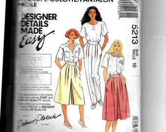 McCall's Misses' Skirt, Culotte and Pants Pattern 5213