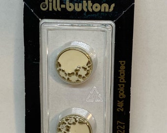 Dill-Buttons 24K Gold Plated 5/8" Buttons