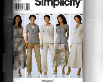 Simplicity Misses'/Women's Top, Jacket, Pants and Skirt Pattern 5104