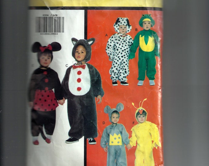 Butterick Toddler's Costume Pattern 6304 Etsy