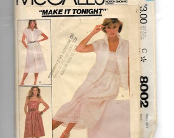 McCall's Misses' Blouse, Camisole and Skirt Pattern 8002