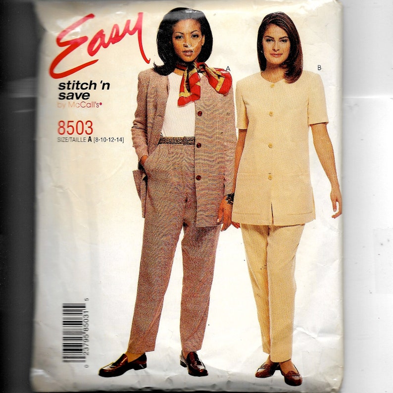 McCall/'s Misses/' Unlined Jacket and Pants Pattern 8503