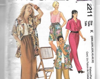McCall's Women's Shirt, Top, Pull-On Pants or Shorts and Pull-On Skirt  Pattern 2211